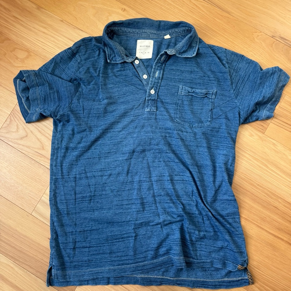 Billy Reid men’s large blue polo